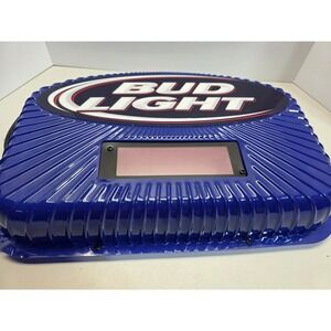 Bud Light LED Indigo Clock Beer Sign Anheuser Busch 2003 Mt Vernon Neon 1023087